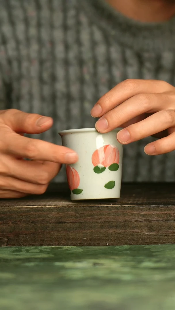 陶瓷青诗集手工手绘瓷器