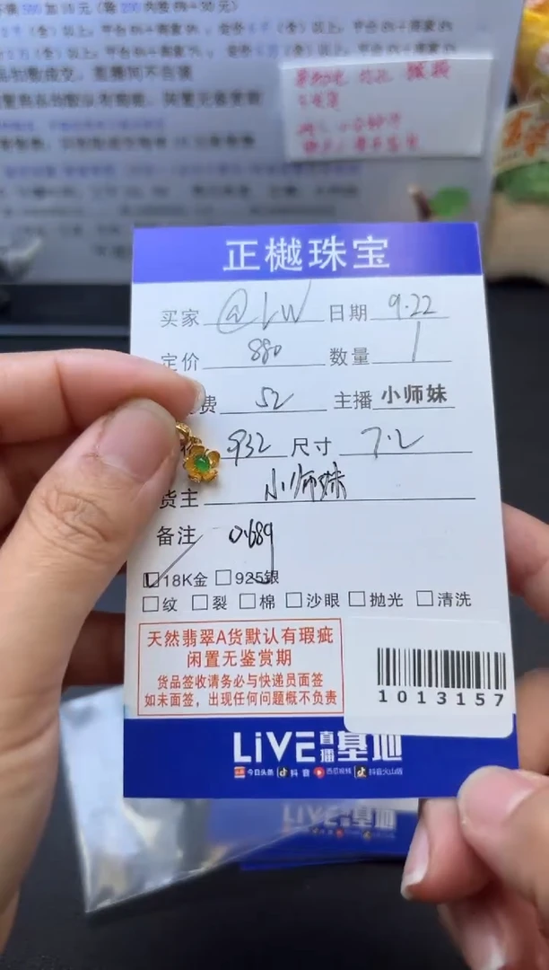 18K金镶嵌配石翡翠@*WZYZB-1013157