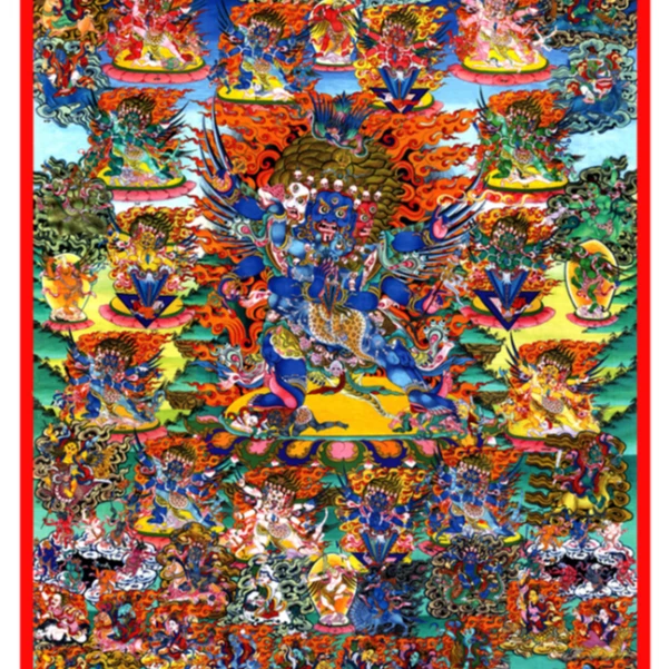 卷轴唐卡忿怒相护法本尊156