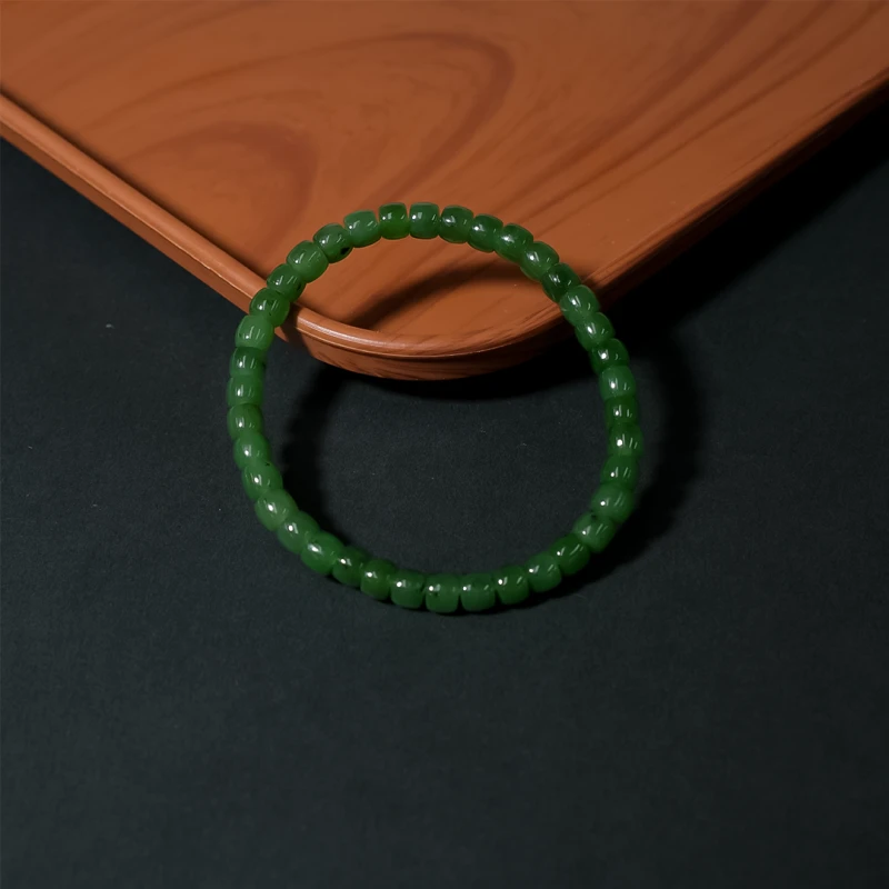【辛爷珠宝】碧玉直切珠手串  JSA25065 多样性发一