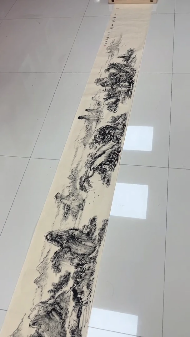 国画黄德中老师仿古六米大手卷