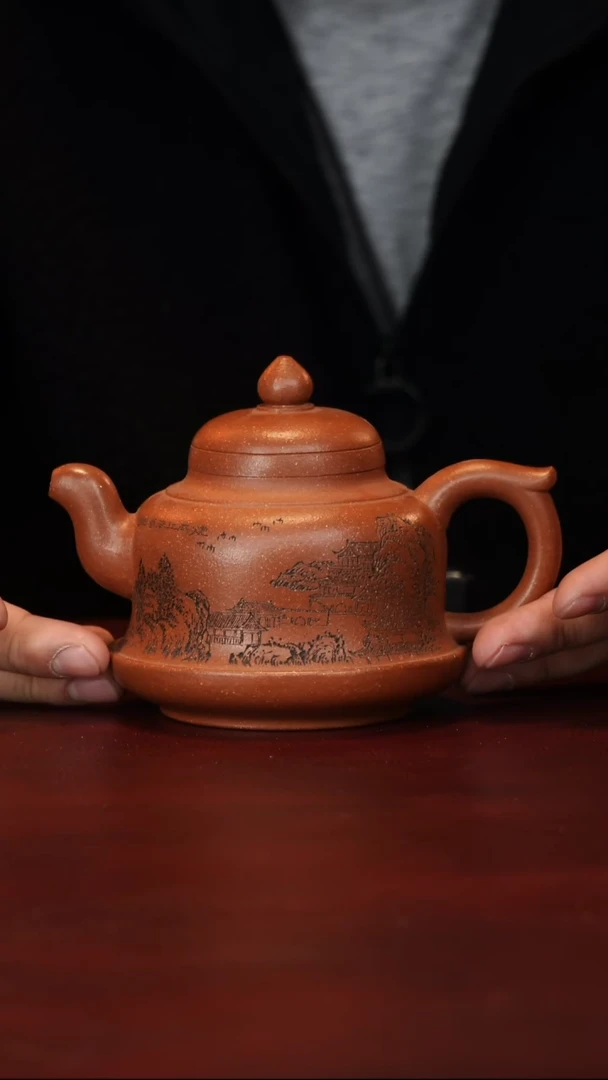 茶壶紫砂朱水娟--手工--金钟