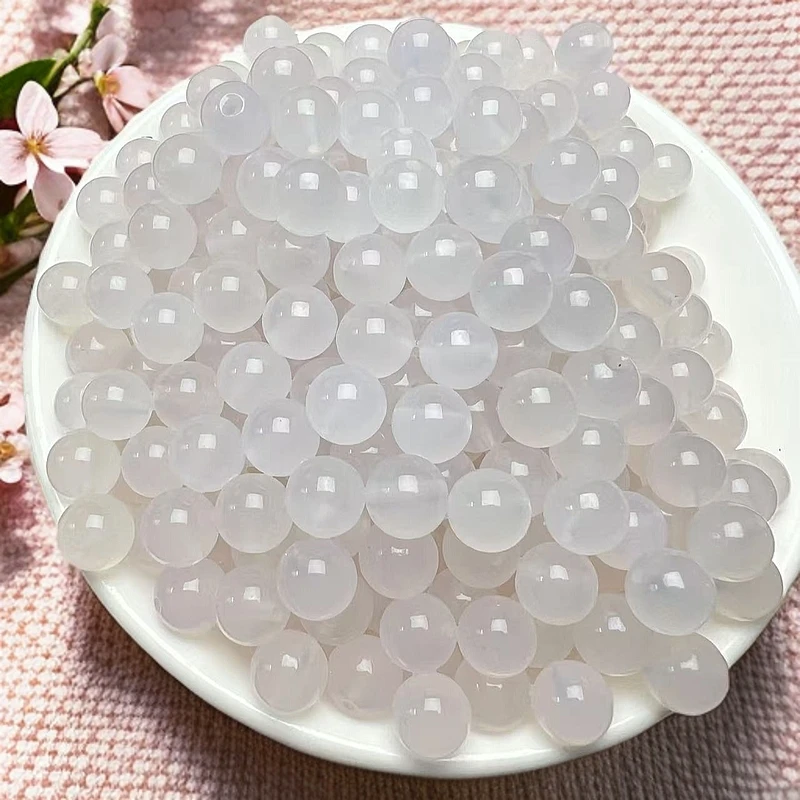 天然散珠 白玛淄圆珠【C041】8mm 25颗12元