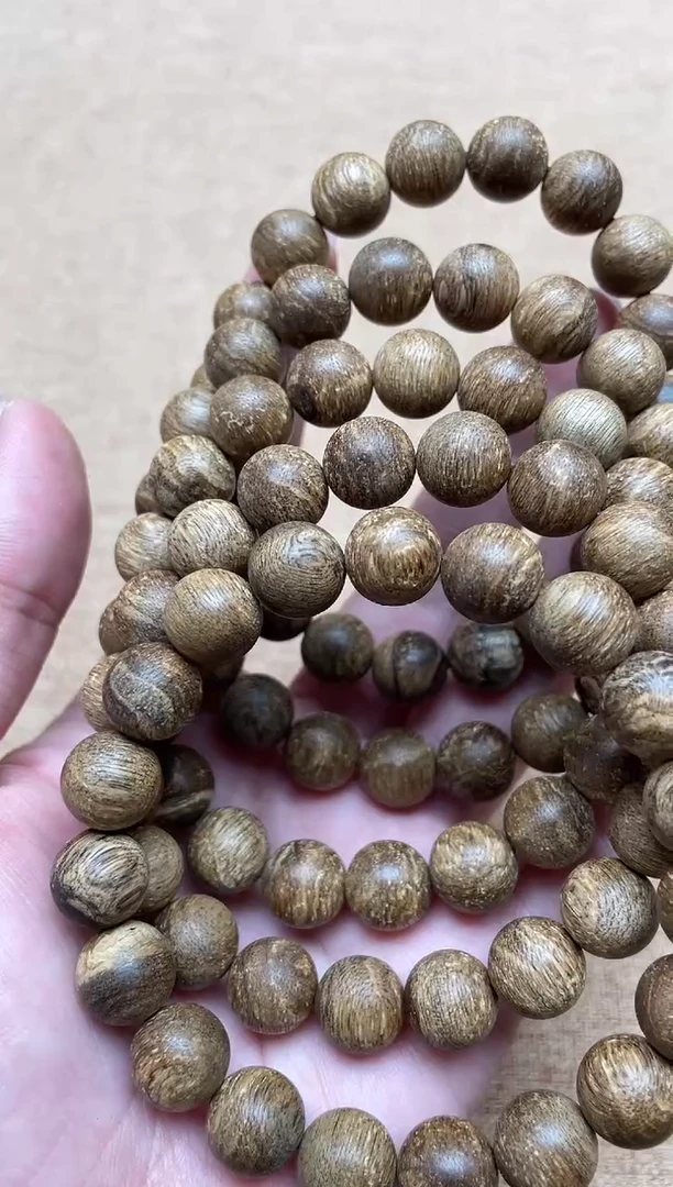 沉香手串菩萨棋黄金甲1.1圆珠单圈多样性发其一