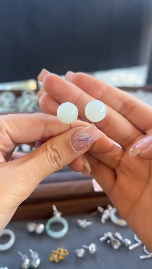 【闪购商品】翡翠耳饰银S925镶嵌517买断多样性发一