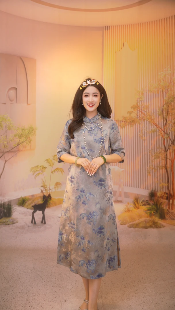 青花瓷｜春季新款穿女装连衣裙2025A735奇奇