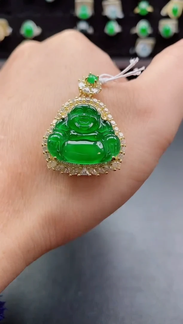 吊坠(赠链)银S925镶嵌翡翠1