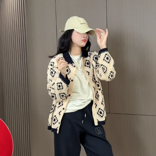 【菲儿推荐】时尚长袖针织衫女款秋季毛衣显瘦罩衫新款上衣外套