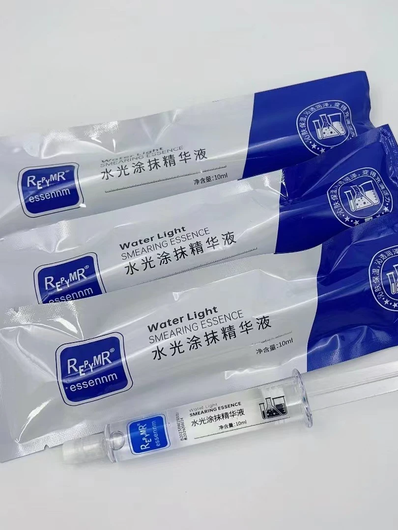 靓颜水光涂抹式玻尿酸原液修护提亮水光淡黄补水高级观夕胶原精华