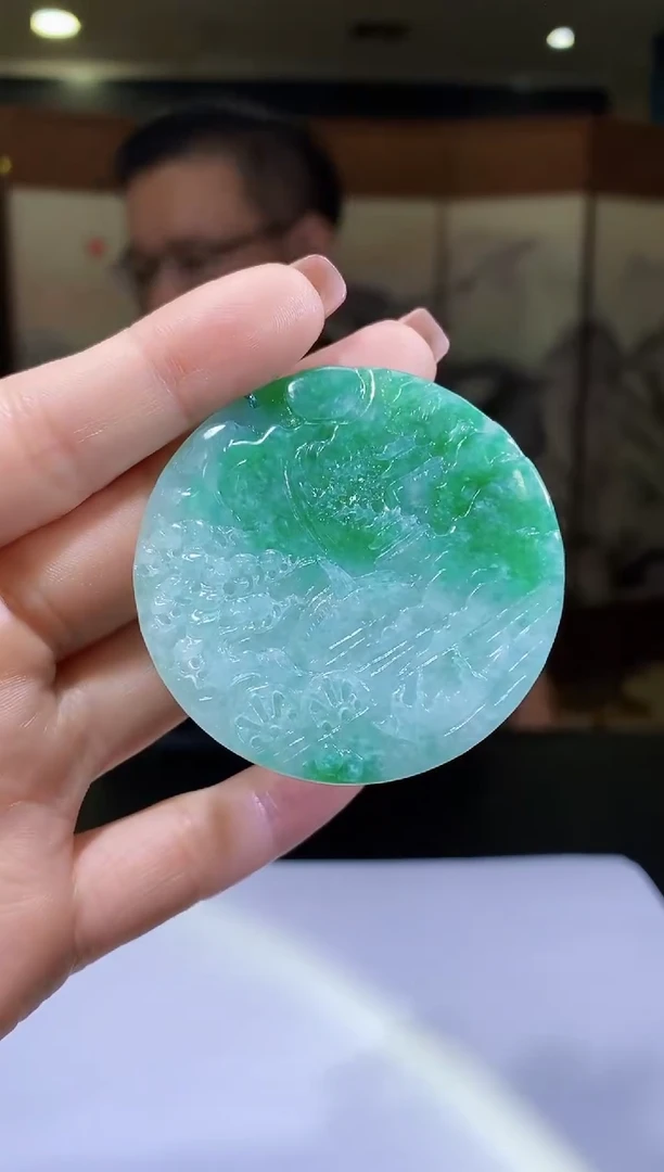 定制翡翠未镶嵌38/0707/W/山水