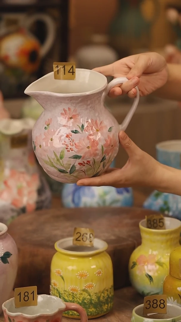 陶瓷114景德镇设计师手作花器摆件侘寂风