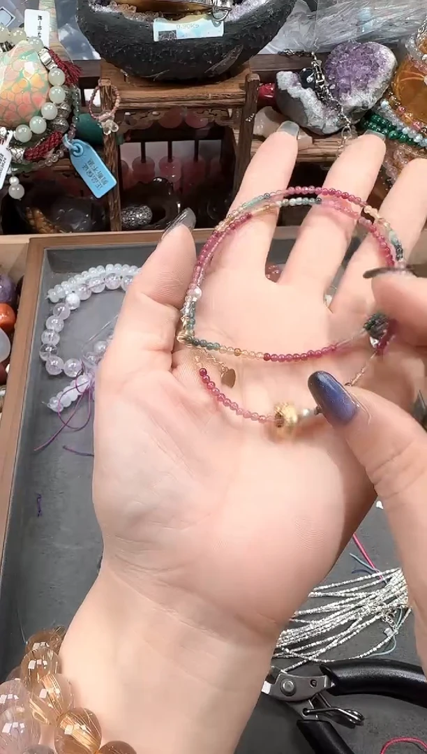 银S925镶嵌颈饰碧玺56565664