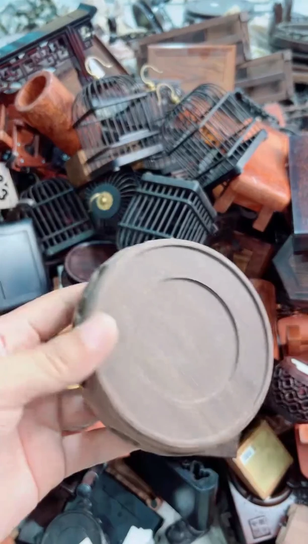 木圆原色福利底座花架摆件处理