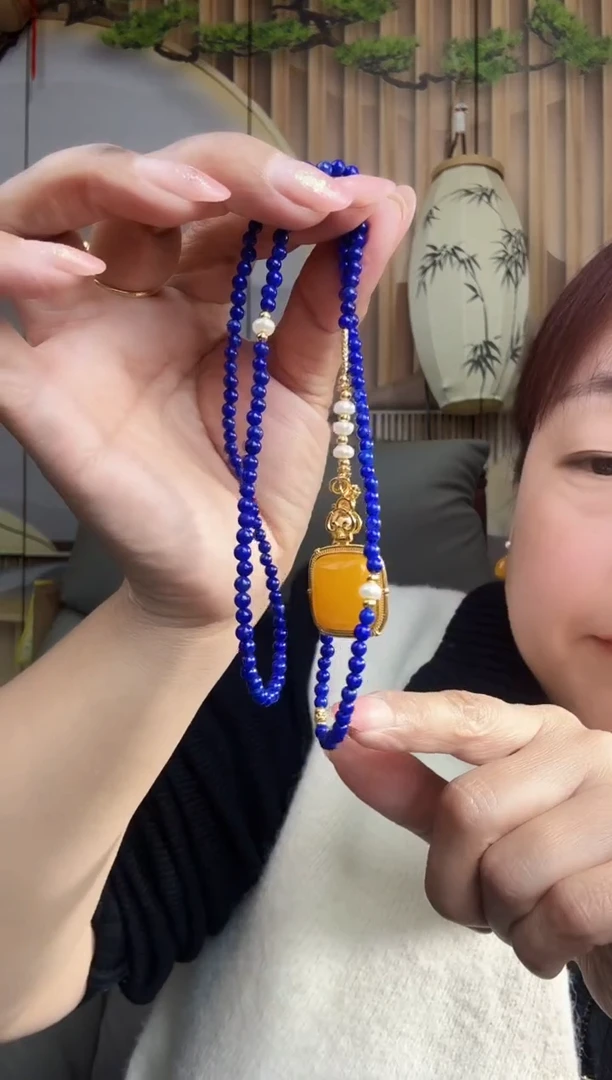 未镶嵌青金石颈饰青金石项链