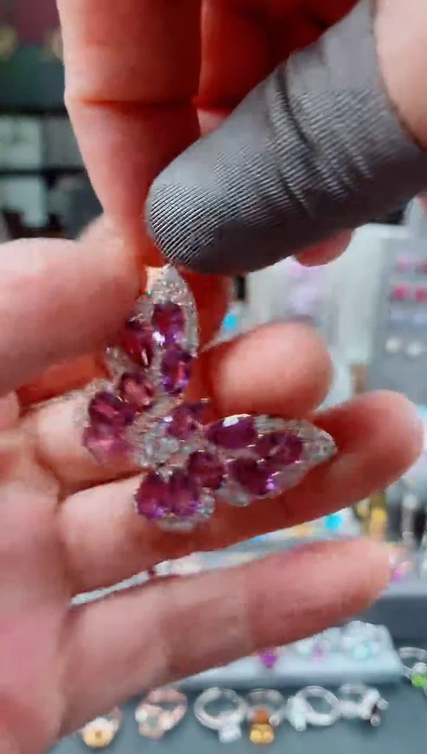 吊坠(赠链)银S925镶嵌紫晶紫晶吊坠