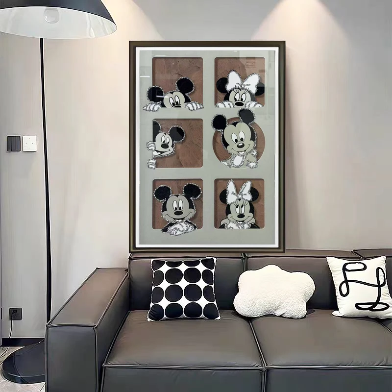 DF257客厅装饰画可爱卡通米奇挂画现代简约玄关壁画卧室背景墙画
