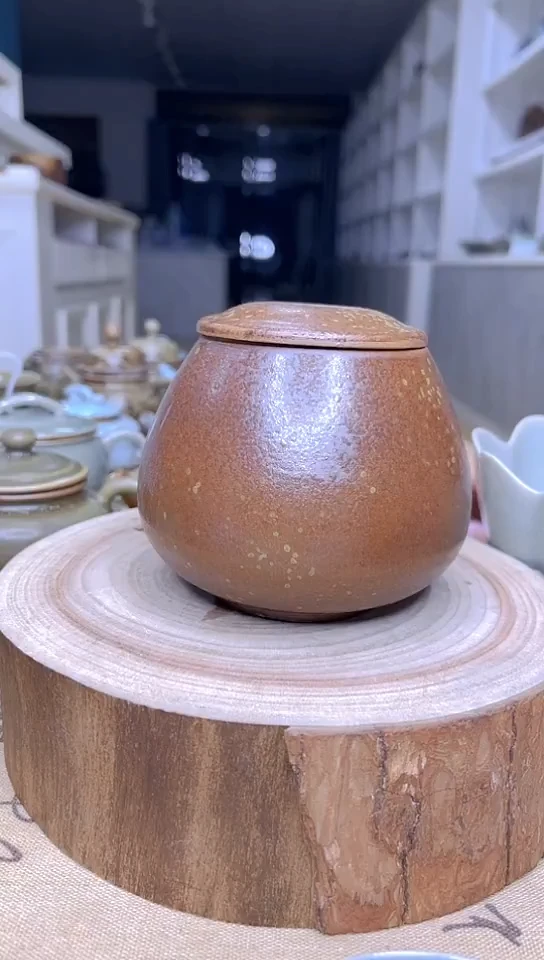原生态原矿草木灰茶叶罐