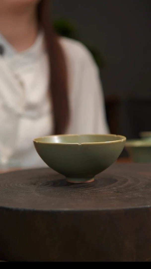 杯子葵口杯 汝州原产地  原矿老釉