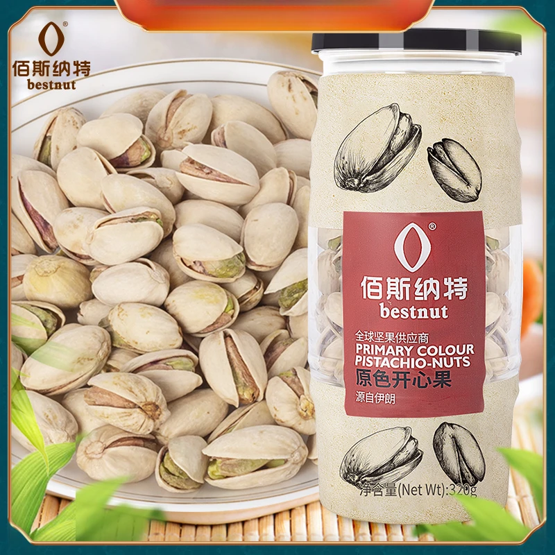 佰斯纳特年货-原色开心果不漂白大颗粒开口罐装坚果零食小吃新货