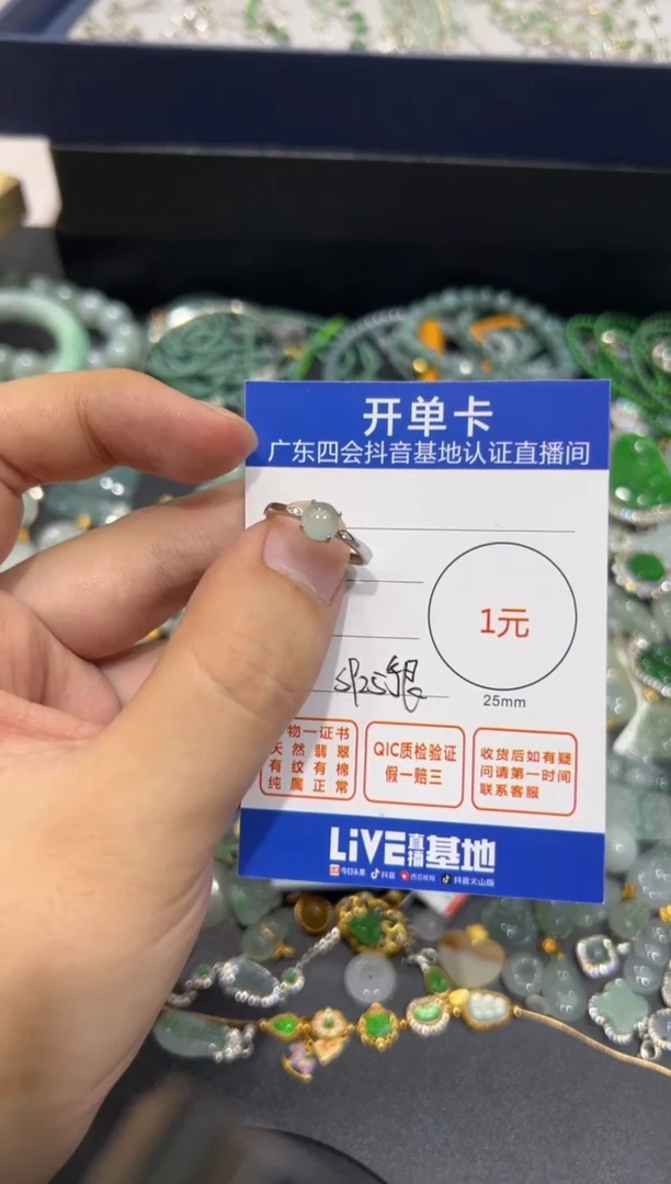 翡翠未镶嵌颈饰人*戒指