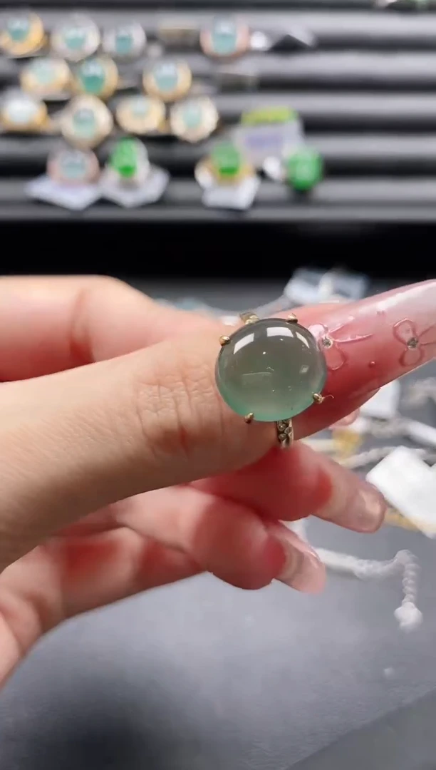 【闪购商品】翡翠戒指银S925镶嵌1111