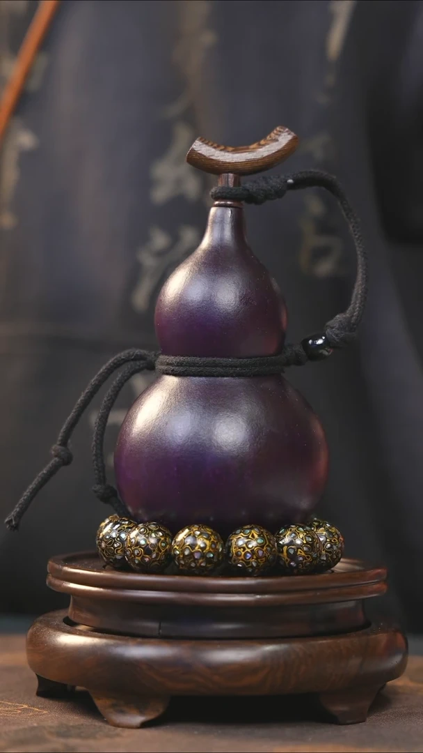 【闪购商品】YR202大漆酒葫芦不包手串及旋转底座