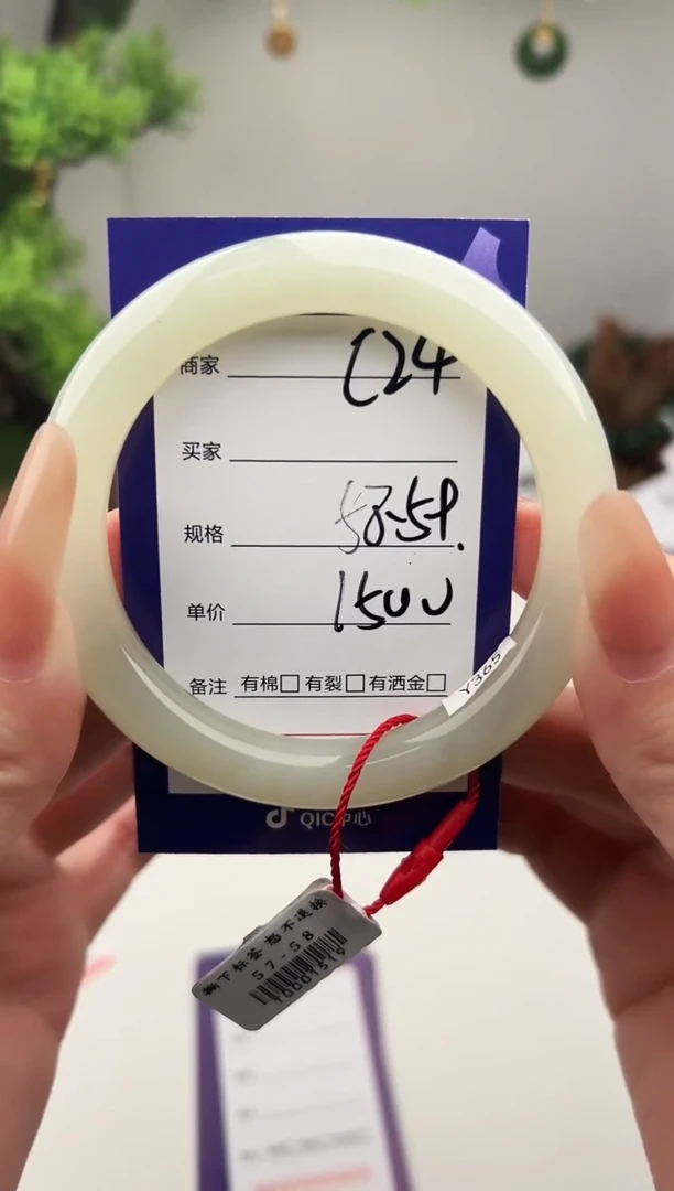 未镶嵌手镯和田玉微色差C24