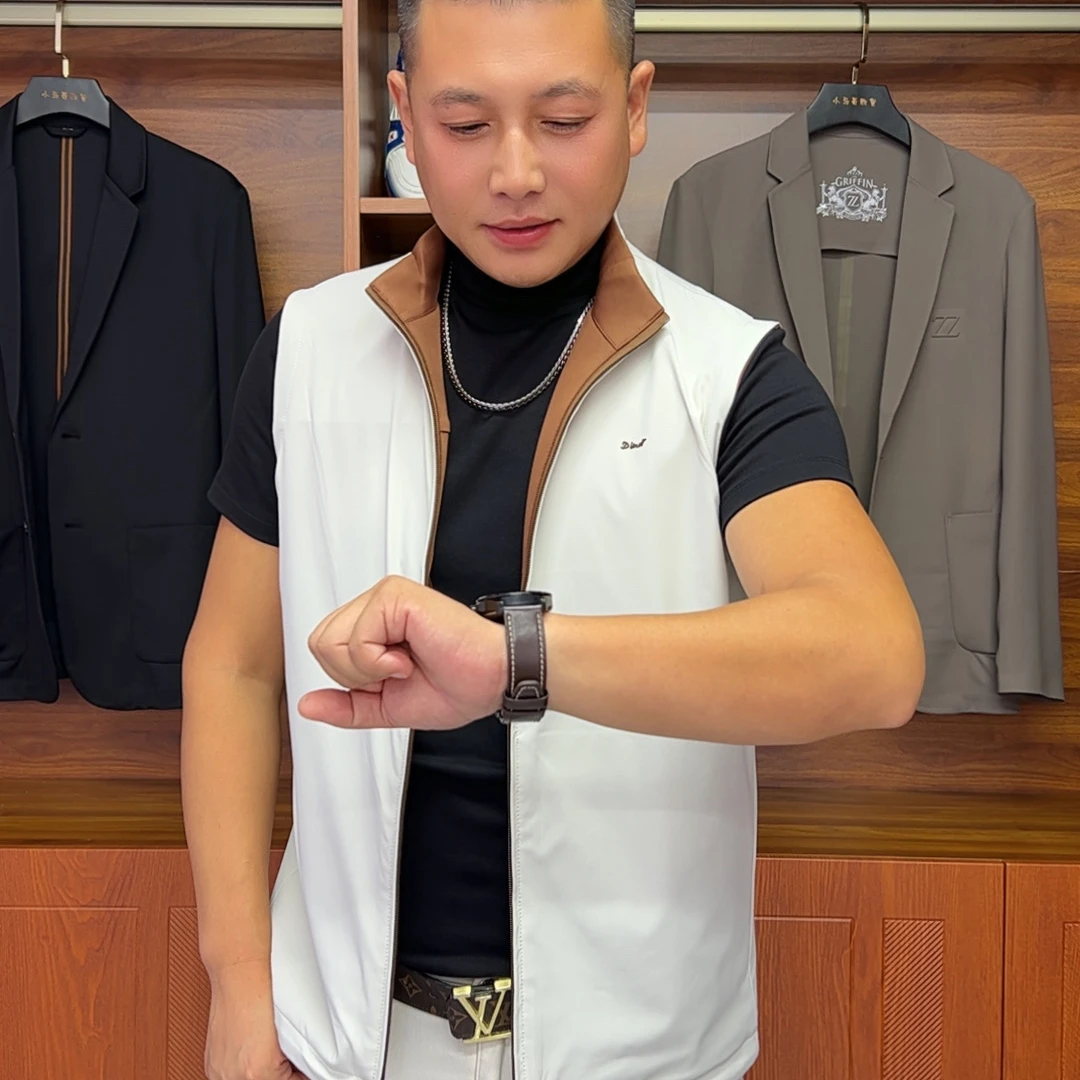 马夹秋季男士男款马甲双面修身