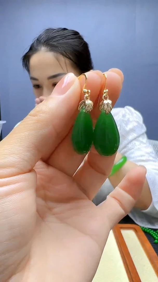 颈饰14K金镶嵌和田玉随昔diy颈饰