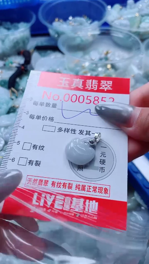 吊坠(不含链)未镶嵌翡翠5852