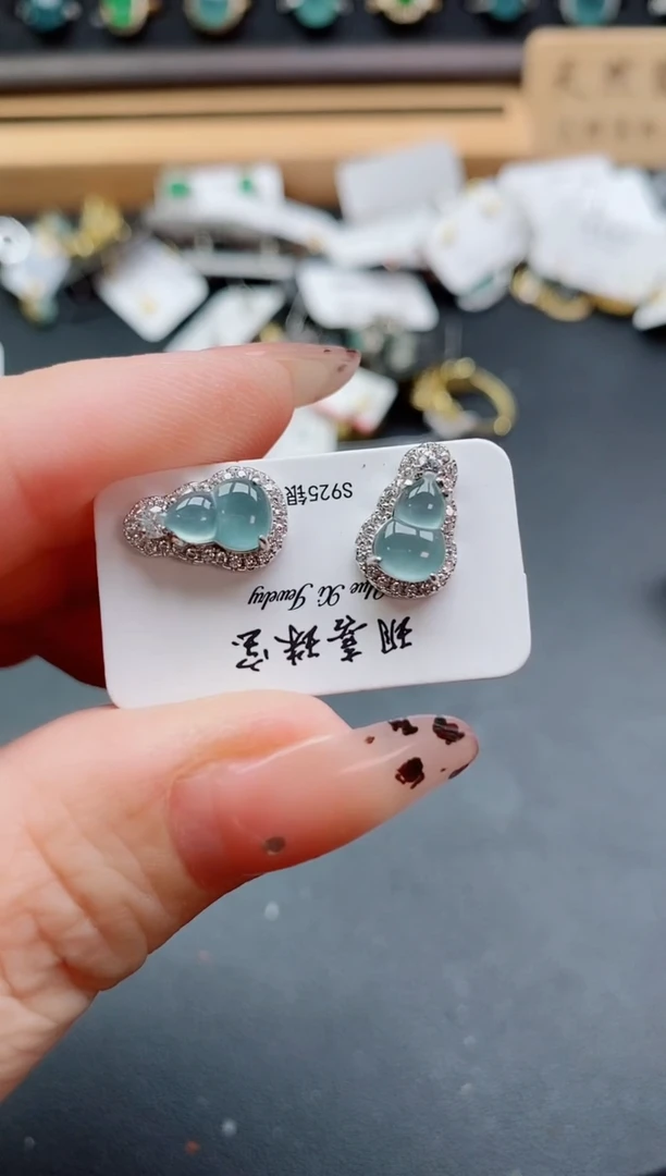 银S925镶嵌戒指翡翠1