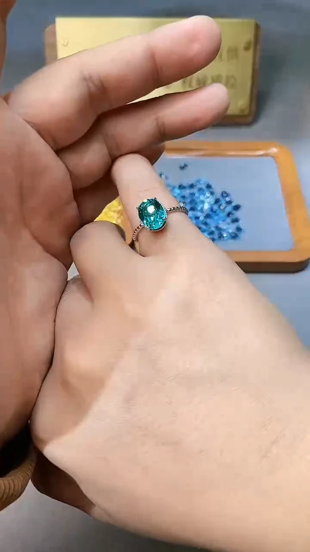 【闪购商品】托帕石戒指银S925镶嵌354