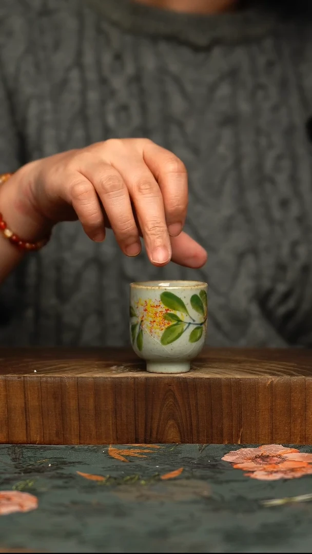 杯釉下彩手工手绘同款陶器