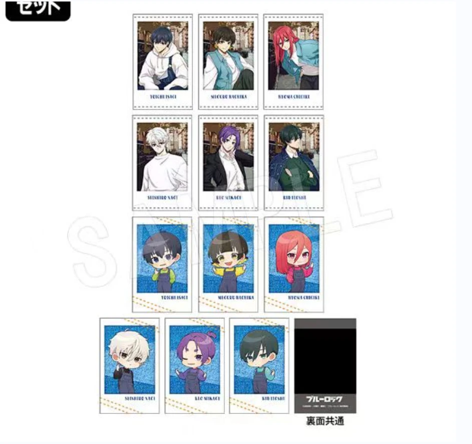 日谷蓝色监狱蓝锁牛仔背带裤拍立得相卡盲盒