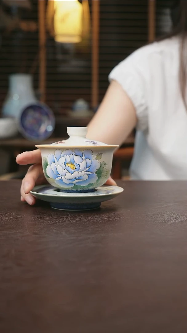 杯景德镇陶瓷杯碗柴烧多人