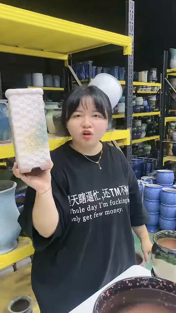 宜兴紫砂粗陶花盆