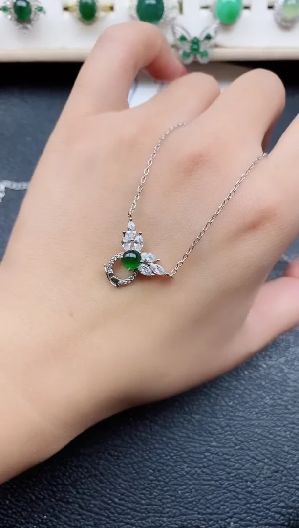 【闪购商品】翡翠戒指银S925镶嵌11111