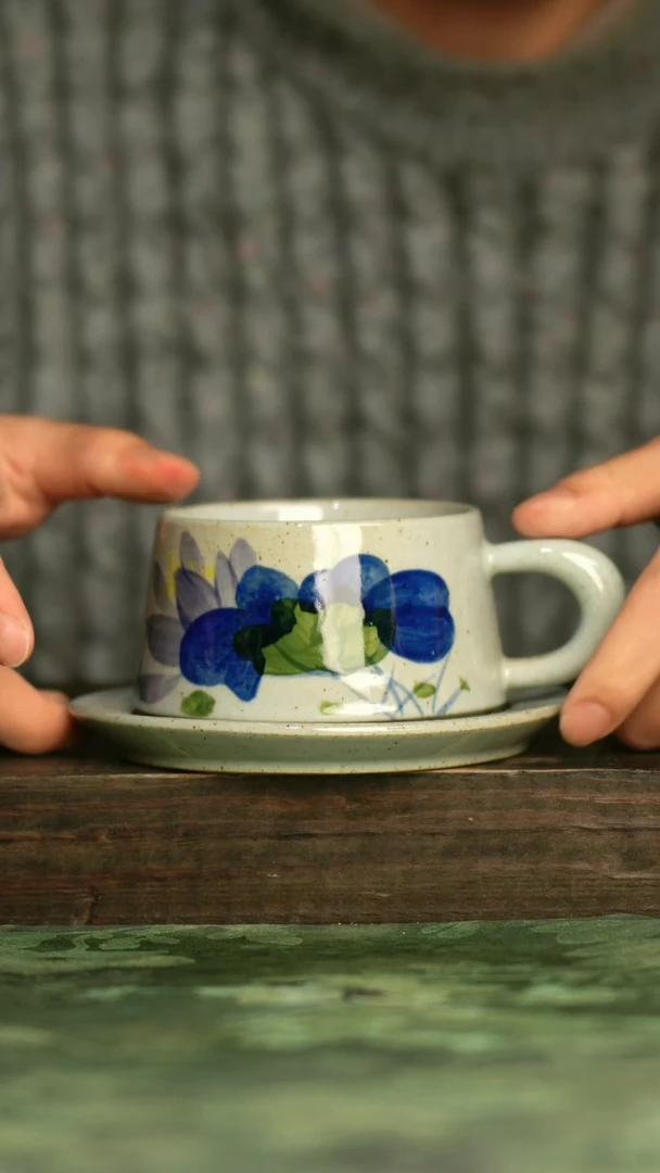 瓷器青诗集手工手绘瓷器