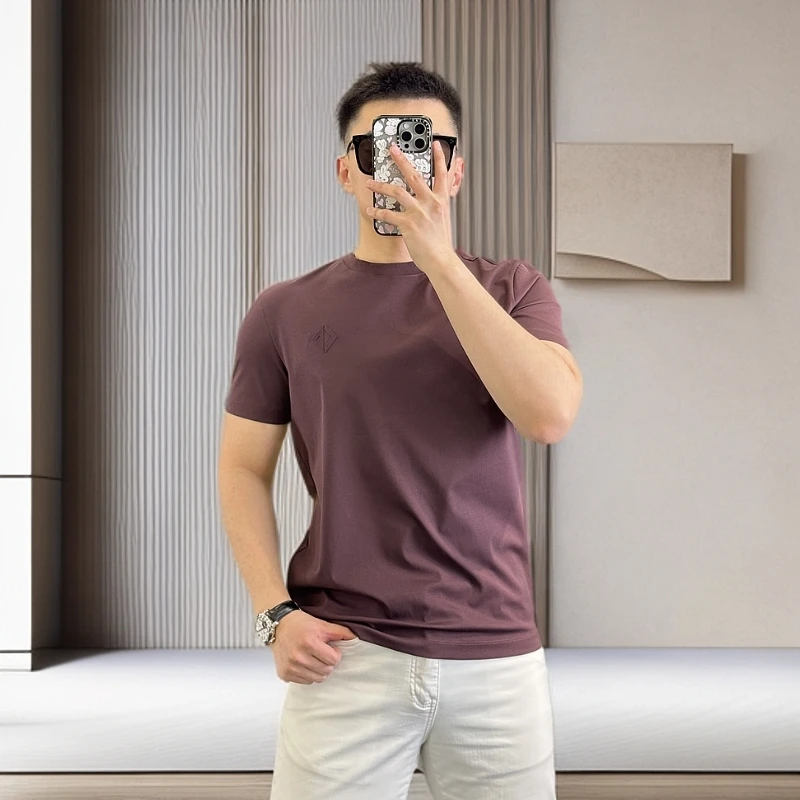 古帝特尼>春夏款清新素雅古风印花棉质零触感男士圆领短袖JPR-058