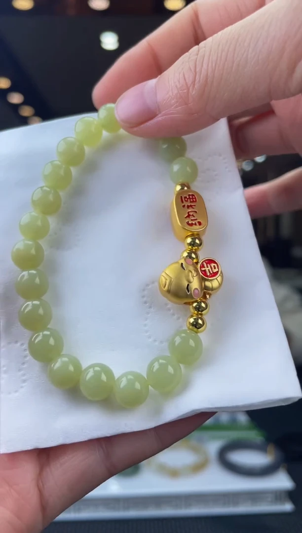 【闪购商品】和田玉手串未镶嵌天然和田玉拍一发一