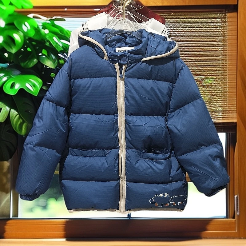 男童卡通动漫连帽保暖羽绒服小童