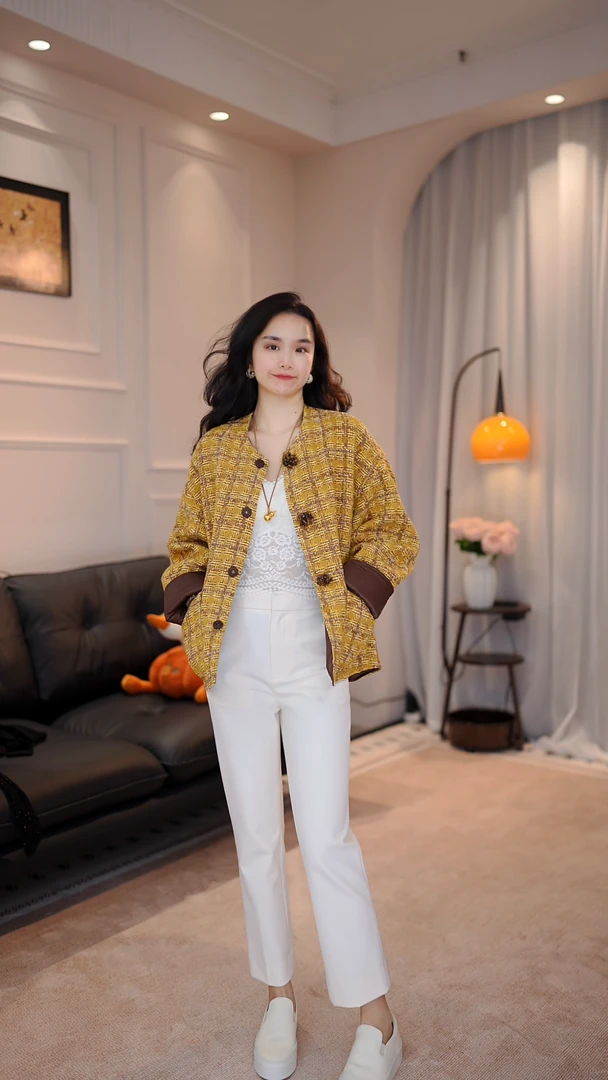 【晓晴的私服】2025秋季新款黄色短外套