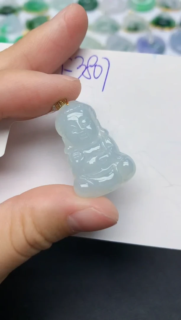 颈饰18K金镶嵌翡翠天然缅甸A货翡翠百元以上9元证书费自理