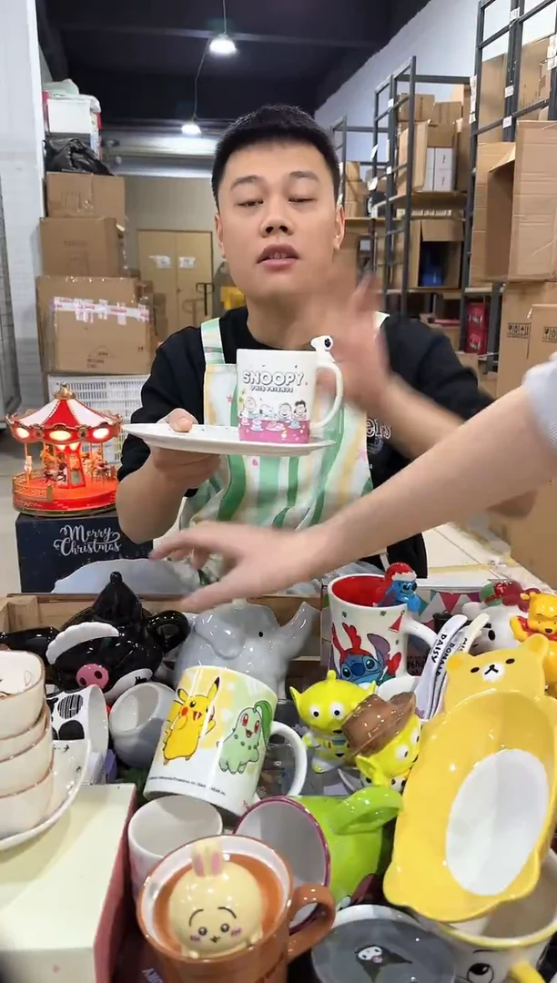 瓷片史努比一杯一碟