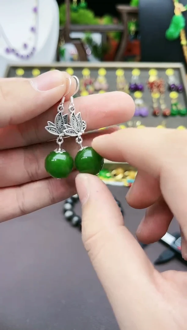 【闪购商品】玛瑙/玉髓耳钉银S925镶嵌429000