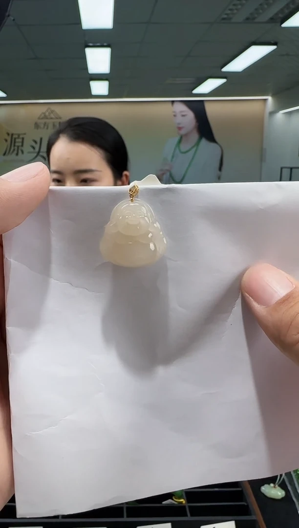 和田玉18K金镶嵌颈饰多样性发货 拍一发一