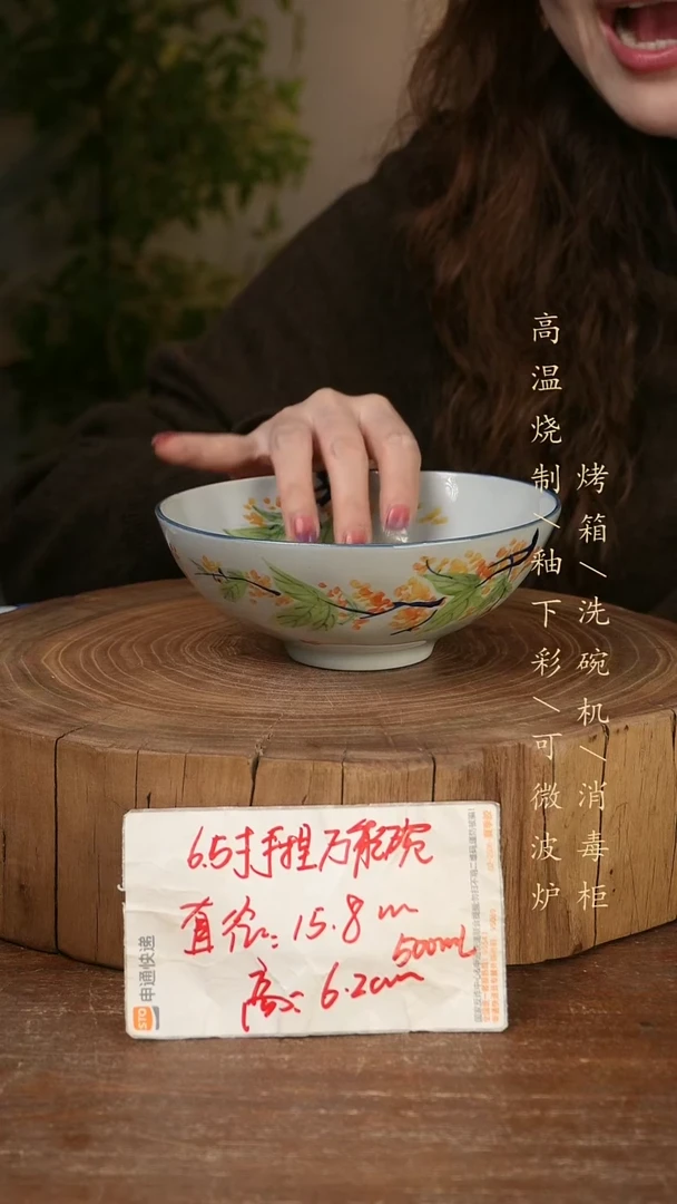 碗瓷景德镇手工手绘高温瓷釉下彩