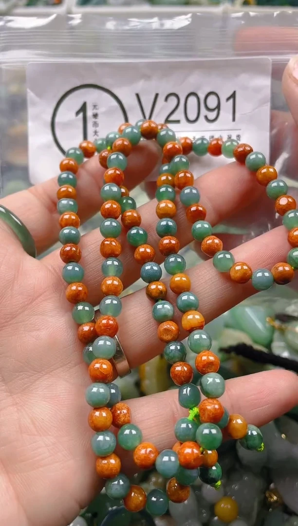 【闪购商品】翡翠颈饰未镶嵌5-6mm/V/翡翠A货一图一物