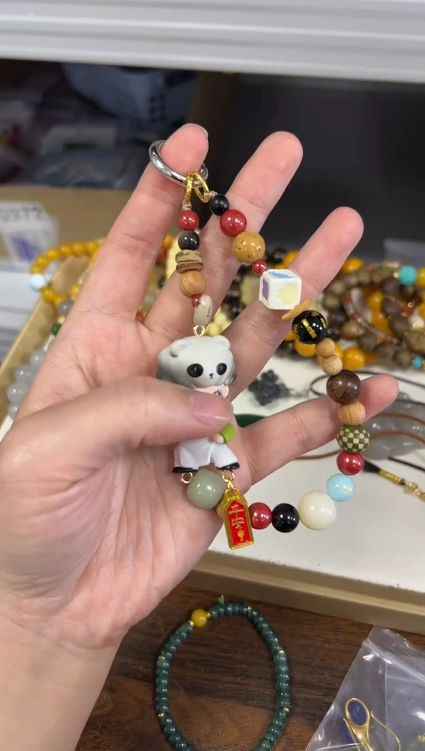 天然辰砂帝王砂朱砂多宝功夫男孩挂件[5539]