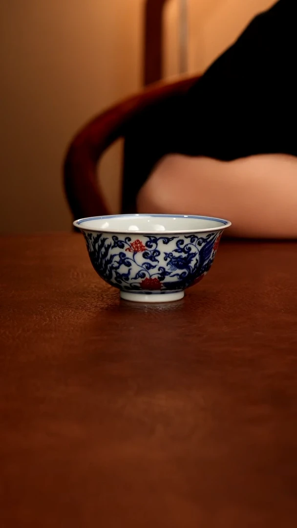 摆件陶景德镇瓷器，青花瓷手绘茶具~